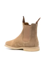 Common Projects Chelsea Boot Tan Suede with Italian leather.